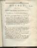 Décret de la Convention Nationale, n°741- Du 13 avril 1793, l'an second de la république françoise, Qui déclare que le peuple françois ne s'immiscera ...