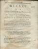 Décret de la Convention Nationale, n°877 - Du 14 mai 1793, l'an second de la République françoise, qui déclare que les représentans du Peuple sont ...