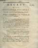 Décret de la Convention Nationale, n°973 - Du 30 mai 1793, l'an second de la République françoise, relatif à l'enregistrement des certificats de ...