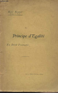 Le principe d'égalité en droit français