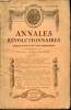 Revue N°1 de Janvier-Fevrier 1919. Directeur: Albert Mathiez.. ANNALES REVOLUTIONNAIRES.