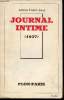 Journal intime (1937).. FABRE-LUCE, Alfred.