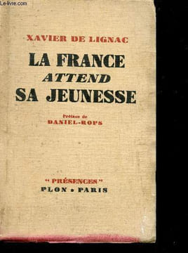 La France attend sa jeunesse. Enquête sur la France qui vient.. LIGNAC, Xavier de.