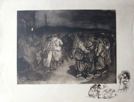 1916. Groupe de Poilus. . STEINLEN.