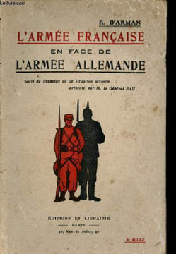 L'Armée française en face de l'Armée allemande.. ARMAN, R. d'.