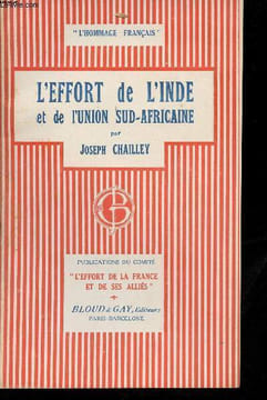 L'Effort de l'Inde et de l'Union sud-africaine.. CHAILLET, Joseph.