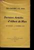 Derniers Articles. La Guerre de 1914 (28 juillet-5 octobre 1914).. MUN, Albert de.