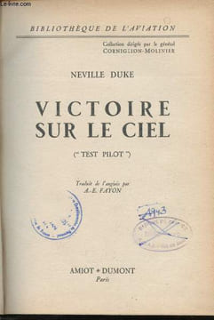 "Victoire sur le ciel (""Test Pilot"" -". Duke Neville