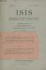 Isis, International Review devoted to the History of Science and Civilization - Oct. 1932 - n°53 Vol. XVIII (2). Collectif