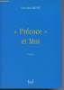 """Pr&eacute;coce"" et moi". Hayot Victorien