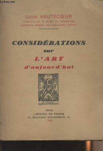 Considérations sur l'art d'aujourd'hui