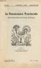 La Renaissance Privinciale, revue trimestrielle des écrivains de Province - 37e année, nouvelle série n°106 mai-juin-juillet 1954 - XXIIIe Congrès des ...
