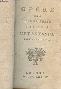 Opere del signor abate Pietro Metastasio - Tomo Ottavo