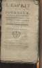 L'Esprit des journaux françois et étrangers, octobre 1784 - Tome X - Treizième année. Par une société de gens de lettres