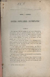 Contes populaires Scandinaves : Lillekort - Les trois feuilles qui chantent - (1 article de la Revue Britannique, 9e série, tome VI)