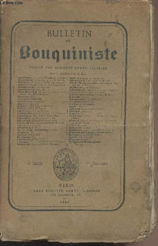 Bulletin du Bouquiniste - 6e année, 1er semestre - Tome XI - Du n°121, 1er janv. 1862 au N°132, 15 juin 1862 (11 numéros, n°124 manquant) - Variétés ...