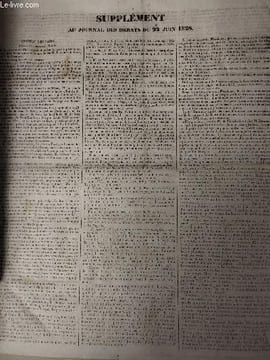 Supplément au Journal des débats du 22 juin 1828 : Chambre des pairs, séance du mercredi 18 juin - Rapport au roi - Des écoles ecclésiastiques ...