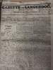 Gazette du Languedoc (Mémorial de Toulouse) Journal des intérêts provinciaux - n°1007, 6e année - Samedi 10 décembre 1836 - Intérieur, Toulouse - ...