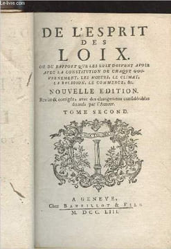 De l'Esprit des loix, ou du rapport que les loix doivent avoir avec la constitution de chaque gouvernement, les moeurs, le climat, la religion, le ...
