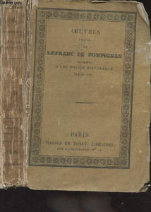 Oeuvres choisies de Lefranc de Pompignan, précédées d'une notice historique sur sa vie