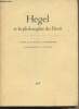 Hegel et la philosophie du Droit. Weil/Ilting/Fleischmann/Bourgeois/Gardies