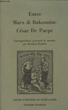 Entre Marx et Bakounine : César de Paepe - Correspondance. Dandois Bernard