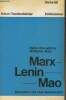 "Marx - Lenin - Mao - Revolution und neue Gesellschaft mit einem Beitrag von Alexander Schwan - ""Urban-Taschenbücher, Reihe"" n°80 - Band 841". ...