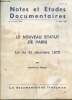 Notes et &eacute;tudes documentaires, n&deg;4332-4333 - 9 novembre 1976 - Le nouveau statut de Paris, loi du 31 d&eacute;cembre 1975. Pezant Jean-Louis
