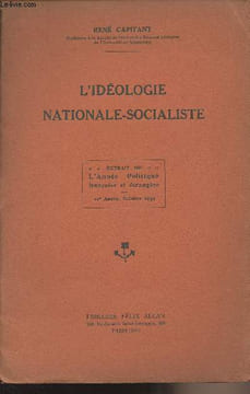 L'idéologie nationale-socialiste - Extrait de l'Année politique française et étrangère, 10é année octobre 1935. Capitant René