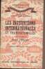 Les institutions internationales et transnationales - Biblioth&egrave;que de la Science politique - 3e s&eacute;rie, les institutions politiques. L'Huillier Fernand