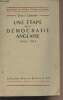 "Une &eacute;tape de la d&eacute;mocratie anglaise 1906-1914 - ""Biblioth&egrave;que des sciences politiques et sociales""". L&eacute;monon Ernest