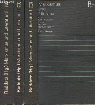 "Marxismus und Literatur - Band. 1 - 2 - 3 - Eine dokumentation in drei Bänden - ""Rowohlt paperback"" n°80/81/82". Raddatz Fritz J.