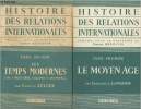 Histoire des relations internationale - En 2 tomes - 1 : Le Moyen Age - 2 : Les temps modernes, I. De Christophe Colomb à Cromwell. Ganshof François ...
