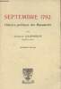 Septembre 1792, histoire politique des Massacres - 3e édition. Gautherot Gustave