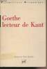 "Goethe, lecteur de Kant - ""Perspectives germaniques""". Van Eynde Laurent