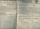A la une - Fac-similé 18 - vol. 6 - Défense de la France, 15 janvier 1944 n°43 - Proclamation - Le mouvement de la Libération Nationale - La France ...