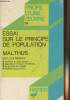 "Essai sur le principe de population, Malthus - ""Profil d'une oeuvre"" N°204". Salleron Louis