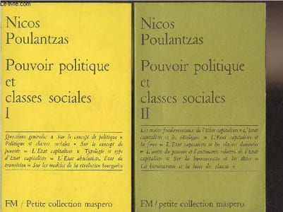 "Pouvoir politique et classes sociales - En 2 tomes - ""Petite collection Maspero"" n°77 et 78"