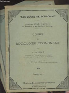 "Cours de sociologie économique - En 3 fascicules - ""Les cours de Sorbonne"""