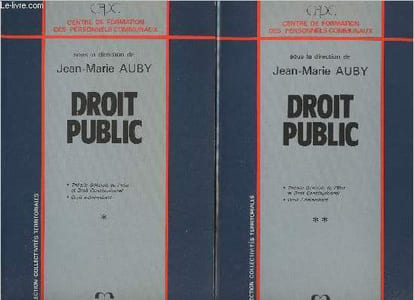 "Droit public - En 2 tomes - Collection ""Collectivités territoriales"" - Centre National de la Fonction Publique Territoriale"