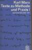 "Texte zu Methode und Praxis I - Jugendschriften 1835-1841 - ""Klassiker Rowohlts"" n°194/195 - Philosophie der Neuzeit band 7". Marx Karl
