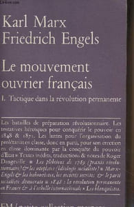 "Le mouvement ouvrier français - I. Tactique dans la révolution permanente - ""Petite collection Maspero"" n°131"