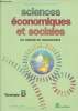 Sciences économiques et sociales, un monde en mouvement - Collection CL. D.Echaudemaison - Terminal B. Bernard M./Drouet M./D'Echaudemaison Cl...