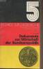 "Dokumente zur Wirtschaft der Bundesrepublik - ""Regards sur l'Allemagne"" n°5". poumet J.