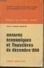 "Mesures économiques et financières de décembre 1958 - ""Recherches sur l'économie française"" n°11 - Fondation nationale des Sciences politiques, ...