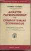 "Analyse psychologique du comportement économique - ""Bibliothèque politique et économique""". Katona George