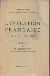 L'inflation française (Août 1914-mars 1952)