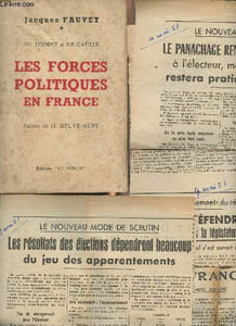 De Thorez à De Gaulle - Les forces politiques en France - Etude et géographie des divers partis