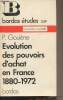 "Evolution des pouvoirs d'achat en France 1880-1972 - ""Bordas études"" n°249 Economie et société". Goulène P.