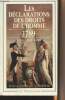 Les déclarations des droits de l'homme (Du Débat 1789-1793 au Préambule de 1946) - Collection GF n°532. Jaume Lucien